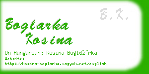 boglarka kosina business card